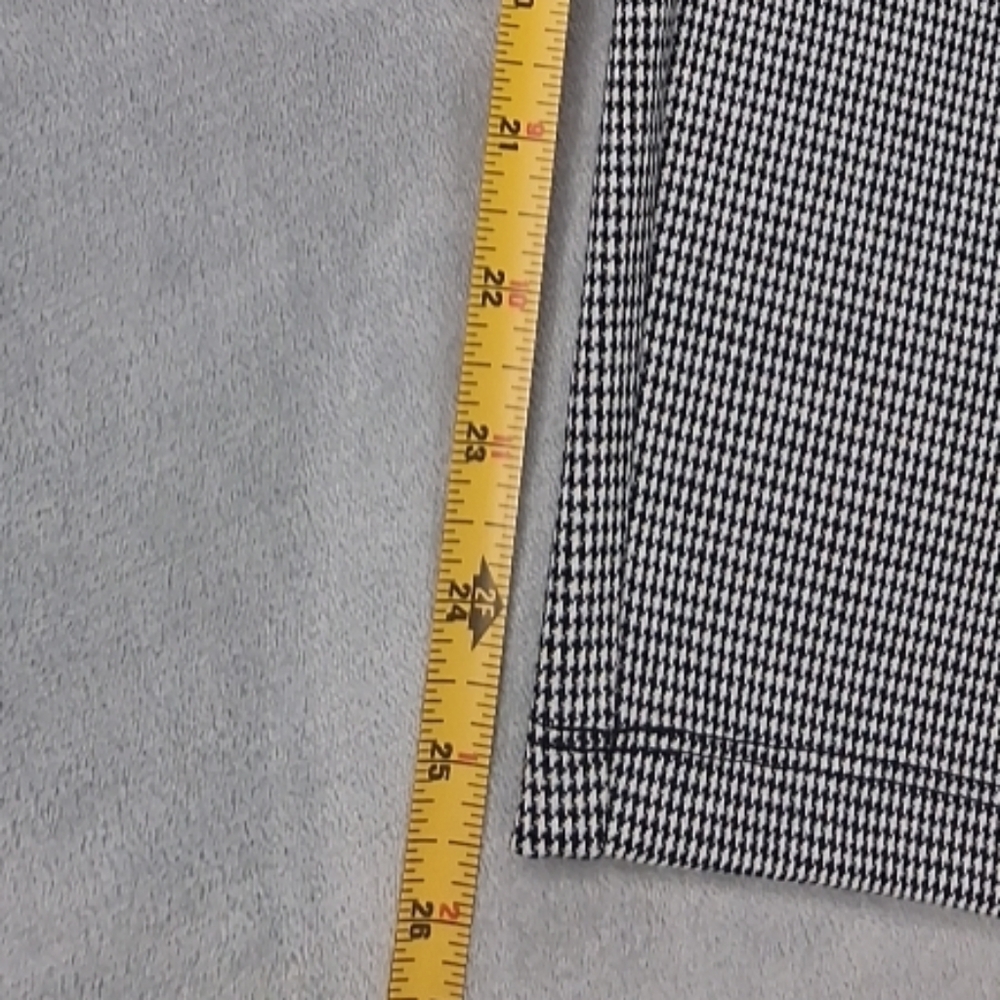 LOFT Black White Houndstooth Leggings Ponte Pants Pull-on Elastic Waist PXL Cop - Picture 12 of 15